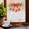 Painted Bow-shaped Light Bulbs, Pine Branches, Snowflakes, Balcony, Glass Windows, Home Decoration, Window Stickers