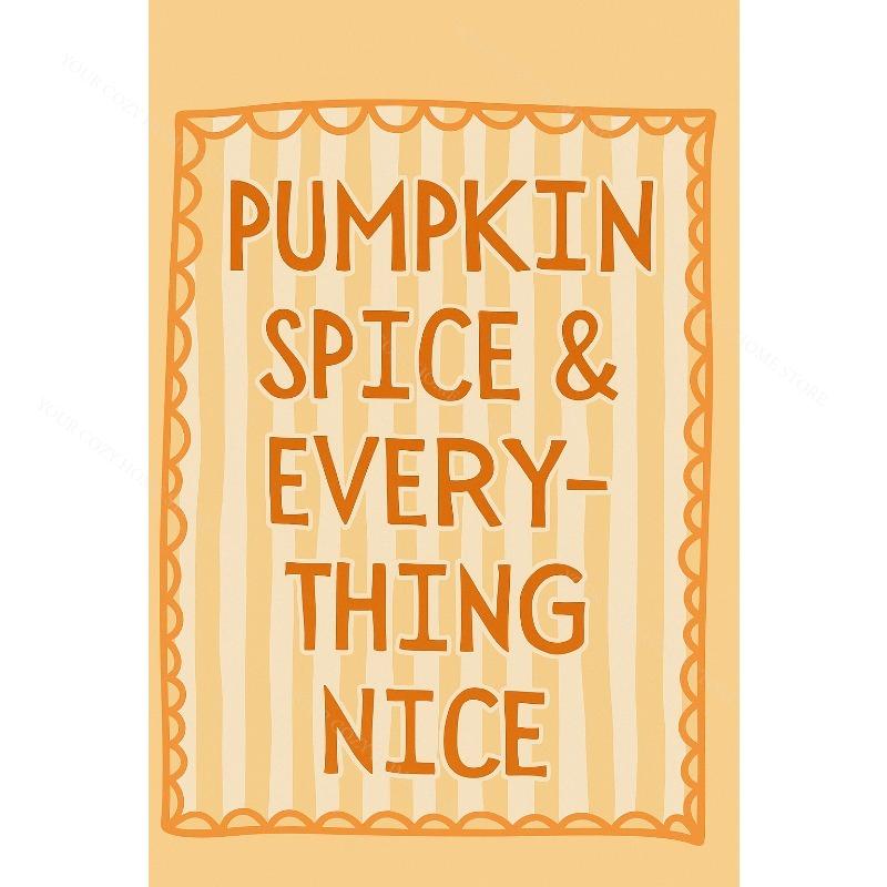 Vintage Fall Pumpkin Canvas Gallery Prints Witch Maple Leaf Typography Autumn Wall Art Farmhouse Thanksgiving Home Decor Gift