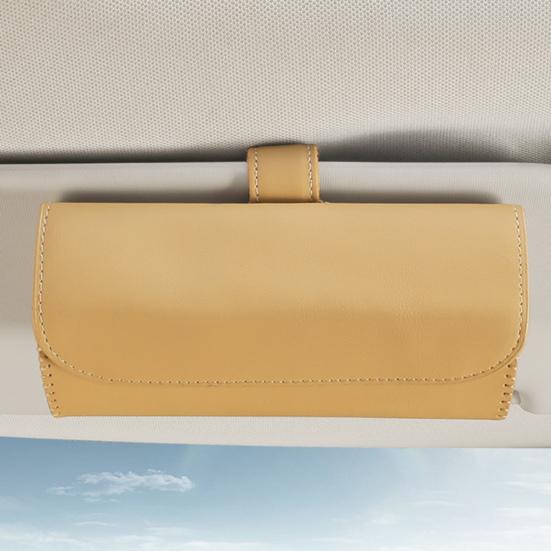 Sunglasses Holder with Hidden Magnetic Closure Simple Installation Car Sun Visor Universal Auto Eyeglasses Organizer Box