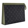 Louis Vuitton Pochette Voyage Multi Card Slot Washable Fabric Lining 2000s Japanese Street Style Monogram Eclipse Coated Canvas Clutch M28841