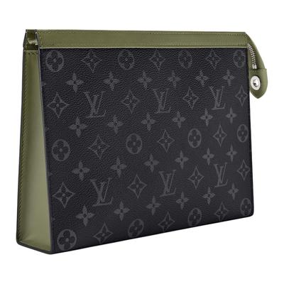 Pochette Voyage Multi Card Slot Washable Fabric Lining 2000s Japanese Street Style Monogram Eclipse Coated Canvas Clutch M28841