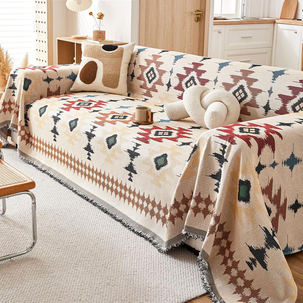Bohemian Style Sofa Cover Fabric Shenier Sofa Cover Universal Versatile Sofa Cushion Towel Multifunctional Decorative Blankets