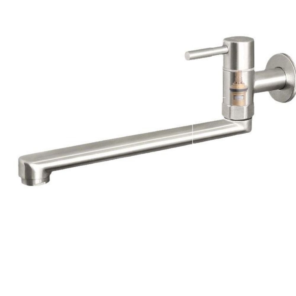 180° Rotation Kitchen Faucet Lengthened Outlet Stainless Steel Sink Tap  Bathroom Use