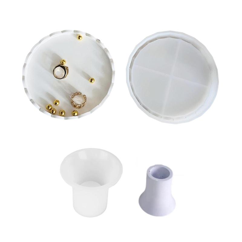 2 Stück Hochwertige Silikonformen zum Basteln eleganter runder Spitzentabletts Ideal für Backbegeisterte und Hausfrauen