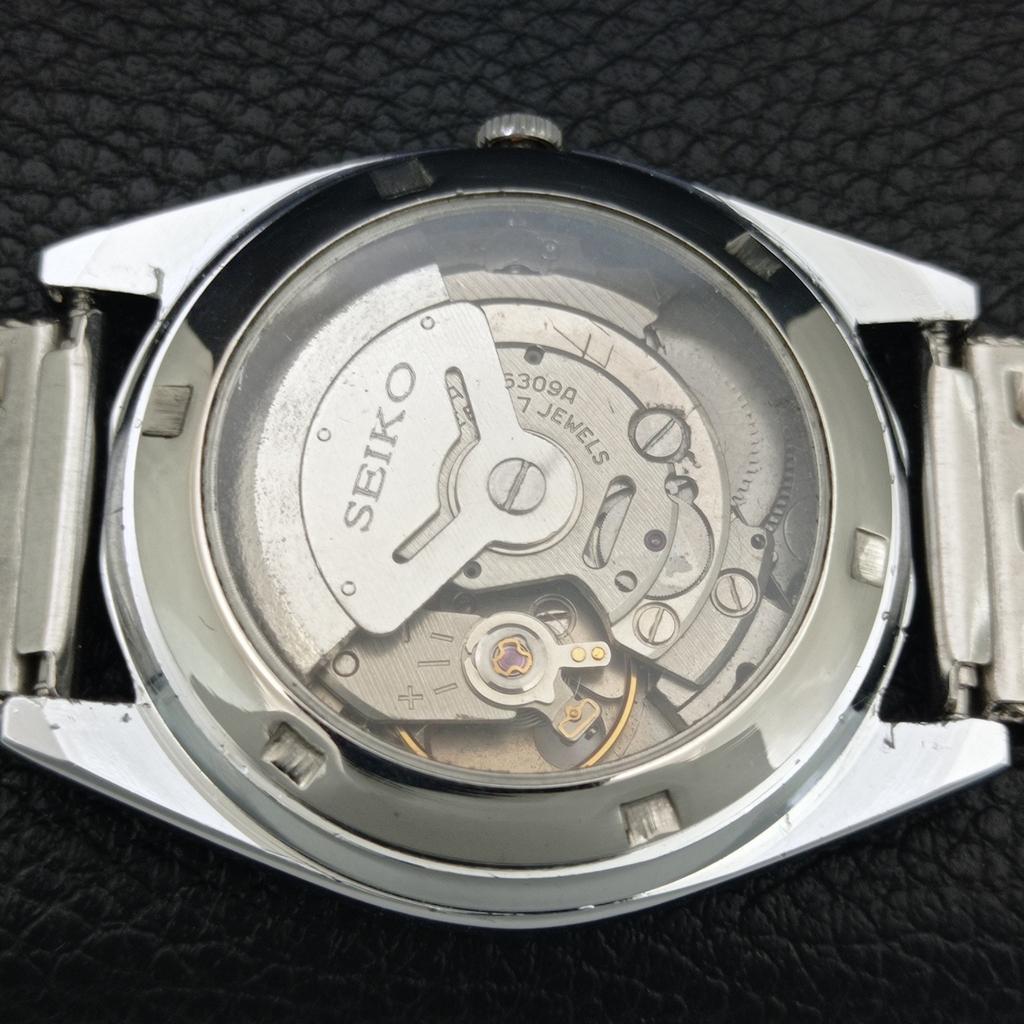 JAPAN VINTAGE REFURBISHED SEIKO 5 AUTOMATIC MENS BLACK DIAL WATCH A444234-1