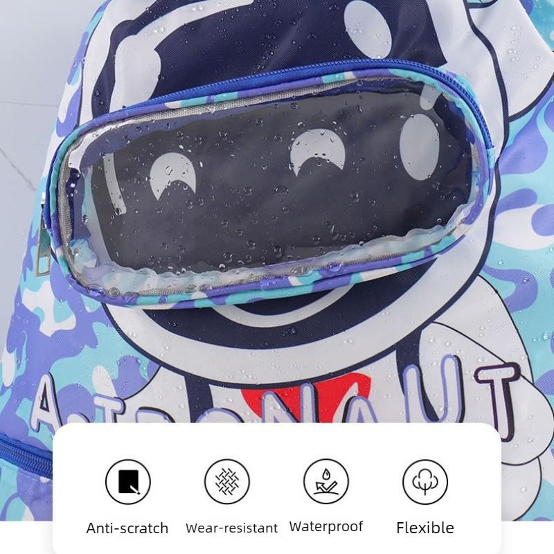 Children's Waterproof Storage Bag with Wet and Dry Separation, Portable Cartoon Backpack for Boys and Girls, Travel Storage Bag