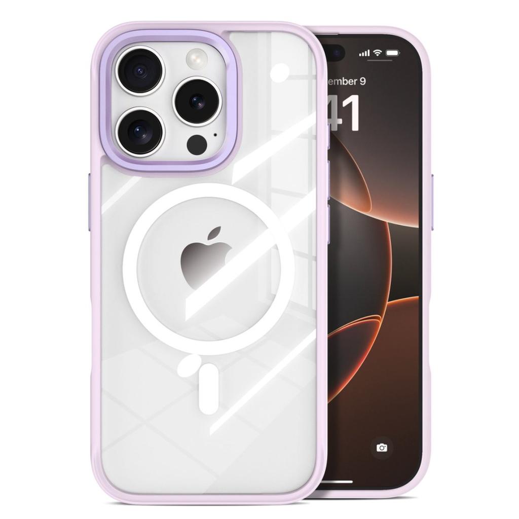 For iPhone 16 Pro Case Compatible with MagSafe TPU PC Phone Back Cover Without Backplate