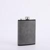 6/8oz Portable 304 with Leather SS Flagon Whiskey Vodka Wine Pot Hip Flask Set Alcohol Drinking Pocket Bottle Outdoor Custom