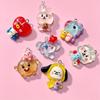 7Pcs/Set Kawaii Bunny Dog BT21 Cartoon Resin Cute Charms Jewelry Making Bracelet Keychain Making Supplies Handmade DIY 6