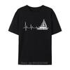 Welcome Aboard Funny Sailboat Heartbeat Comfortable TShirt Oversized Cotton T Shirt Men Casual Tshirt Fitness Tees Streetwear