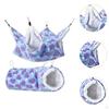 2 Pack Hammock Bed for Ferrets And Rats, Set Small Pet Cages, Hanging Tunnel Mat Set,