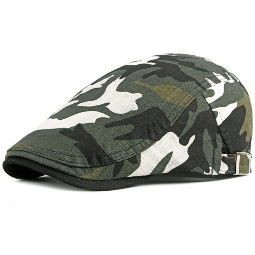 HT4837 Mens Berets Women Spring Summer Sun Cap Artist Painter Beret Hat Male Female Adjustable Ivy Flat Cap Camouflage Beret Cap