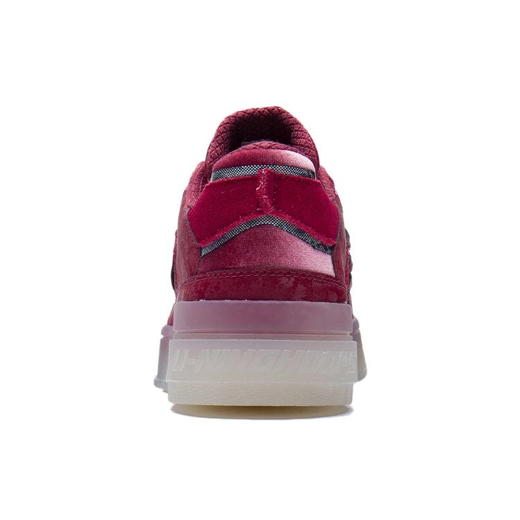 Li Ning Rookie Slip Resistant Cushioning Slip Resistant Cushioning Low Top Vintage Basketball Shoes Women's Bicycle Red ABCS050-10