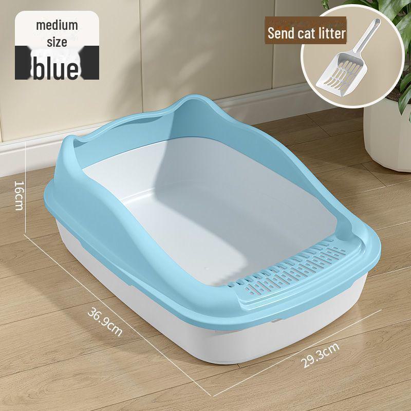 Exclusively Chosen Extra-Large Semi-Enclosed Cat Litter Box with Anti-Splash Feature
