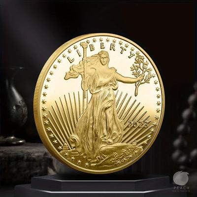 Frihetsgudinnan Souvenirmyntsamling Metall Tredimensionell Relief Minnesmedalj Emblem
