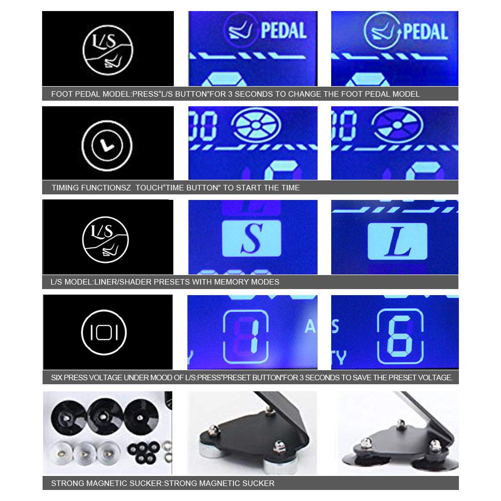 TP-5Tattoo Power Supply Tatuagem For Tattoo Machines Touch Screen Source Digital LCD Makeup Dual Tattoo Power