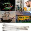 100pc Stainless Steel Cable Ties Self-Locking Metal Wire Ties Heat Resistant Rustproof Durable Bundling Straps for Industrial Use