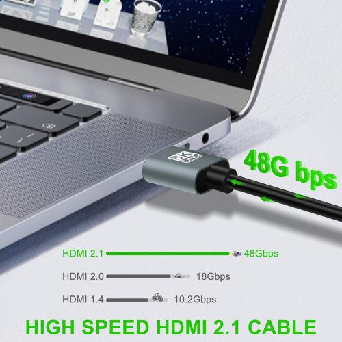 Thsucords Ultra Dünnes 8K 4K HDMI-Kabel 3M Schlank & Flexibel Weich High Speed ??HDMI 2.1 Kabel 4K@120Hz 8K@60Hz 48Gbps Kompatibel mit Roku TV/HDTV/PS5/Blu-