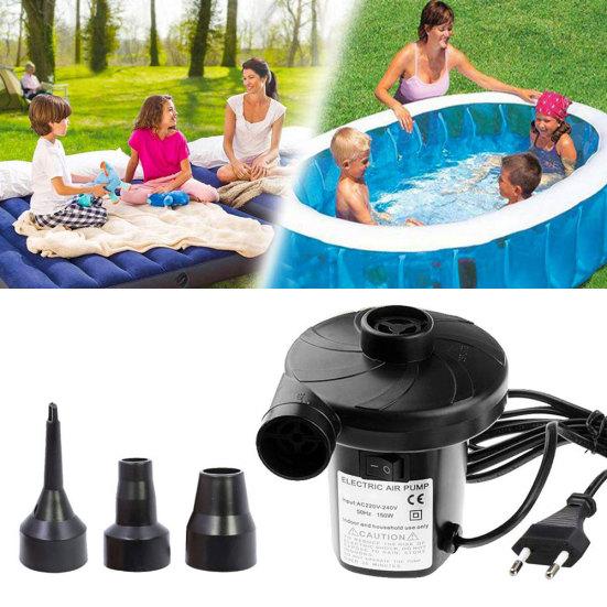 AC Electric Air Pump Inflatable Mattress Bed Boat Pool Quick Inflator UK Plug