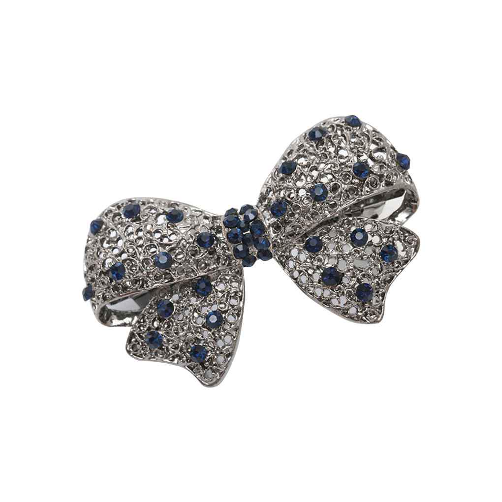 Fashion Women's Crystal Rhinestone Flower Metal Hair Pin Barrette Hairpin Clip