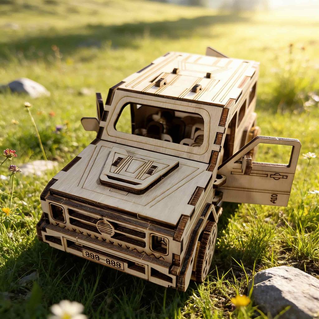 Wooden Off Road Vehicle Puzzle DO-IT-YOURSELF Wooden 3D Off Road Vehicle Assembly Learning Birthday Present Christmas Present