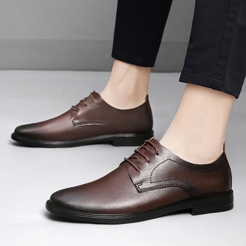 Fashion Male Derby Footwear Wedding Formal Oxfords Shoes Man Business Casual Office Shoes for Men Classic Pointy Men's Business Shoes