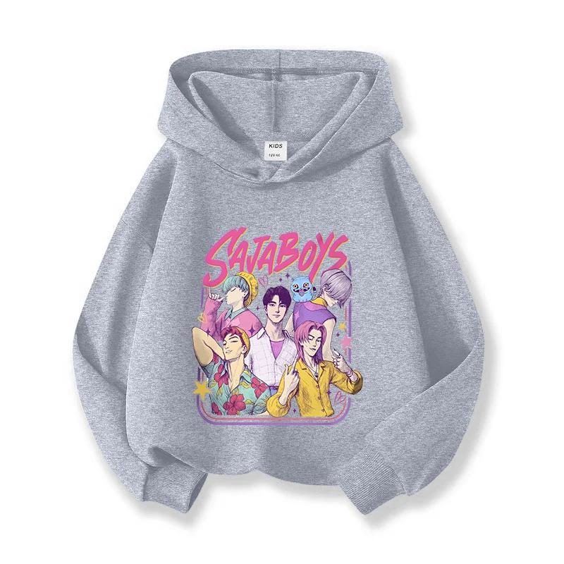 KPop Devil Hunter Cartoon Printed Fashion Children's Hoodie Casual Comfortable Hoodie