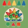 Wooden Dinosaur Shape Puzzle For Toddlers 3 To 5, Sorting & Stacking Toys For Baby Boys Girls, Shape Sorter And Color Sensory Educational Toys