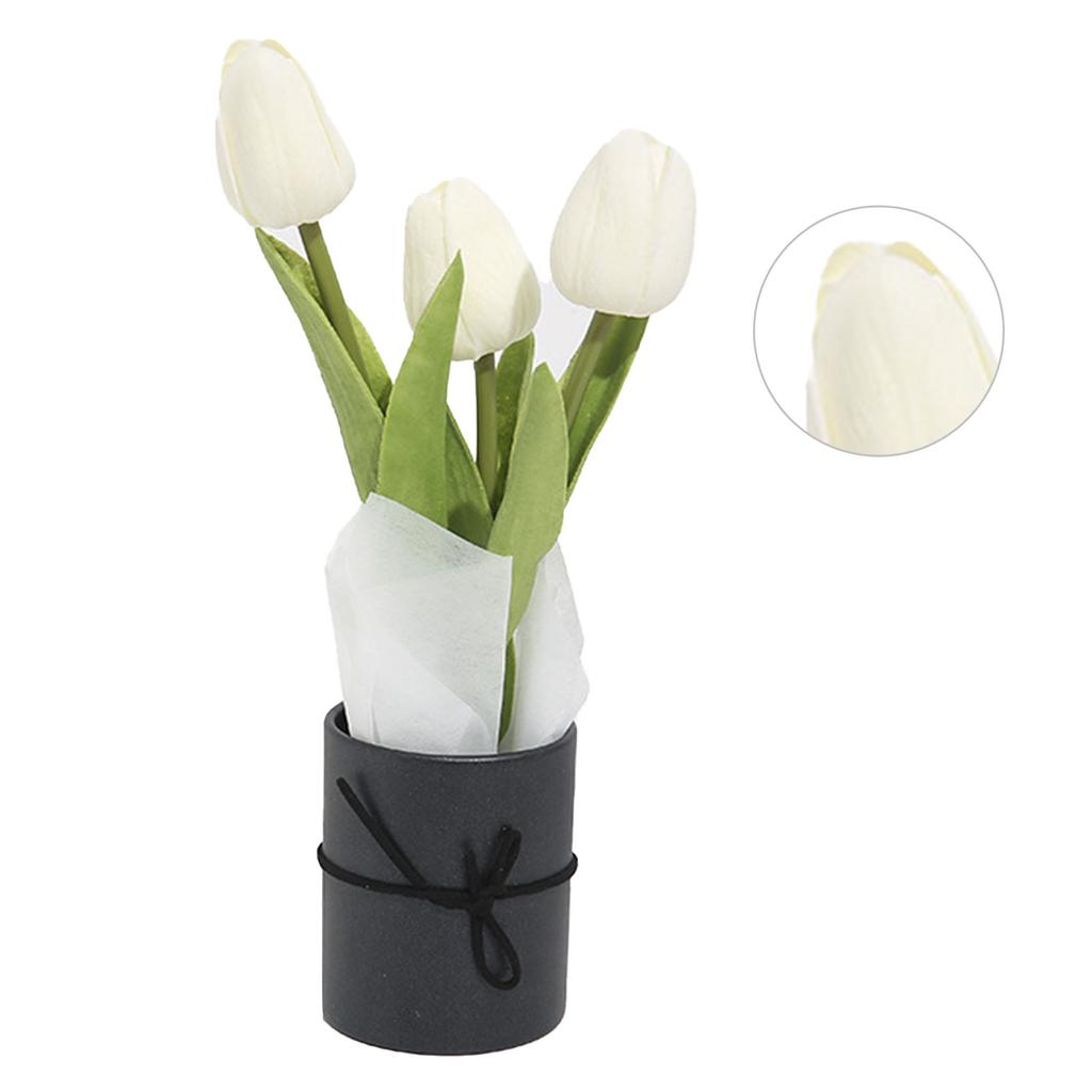 DIY Tulip Bouquet Handcraft Real Touch Artificial Flowers Bouquets for Wedding Home Decoration
