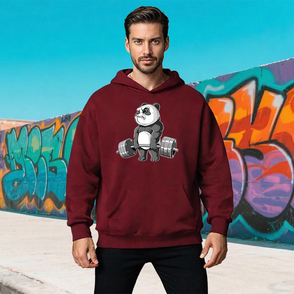 Men's Large Cartoon Animal Pattern Sweatshirts Autumn/Winter Sprotswear Leisure Loose Large Hoodies Men High Brand Fashion Tops