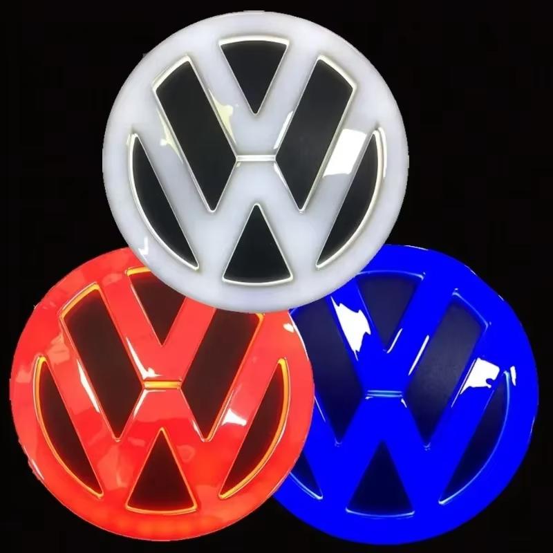 Styling Mouldings 2026 New 4D LED For VOLKSWAGEN Logo Light Front Label And Rear Label Suitable For VW Tiguan Passat Golf T-ROC