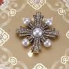 Retro Baroque Exaggerated Cross Brooch - Multifunctional Fashion Accessory