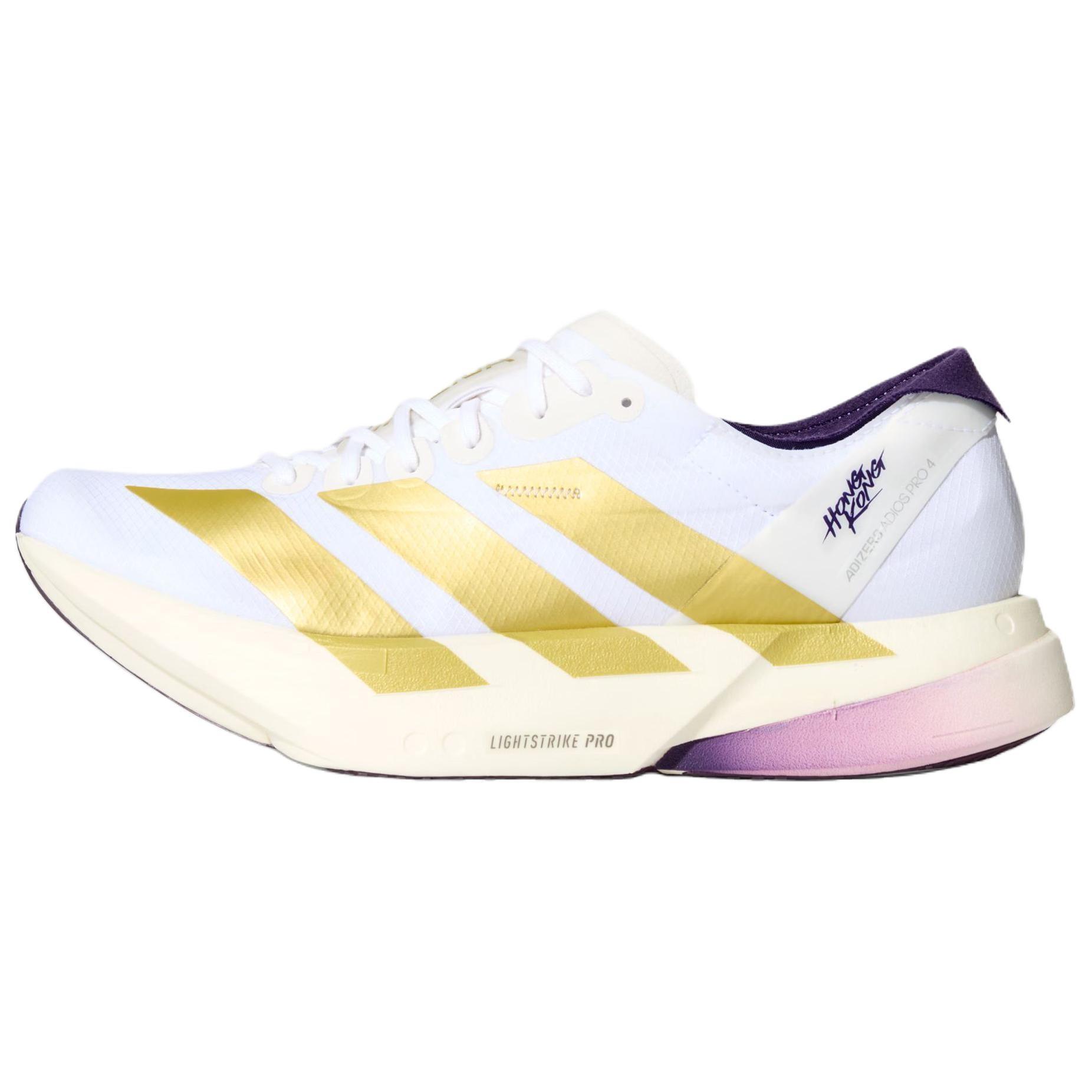 adidas Adizero Adios Pro 4 White Gold Aurora Plum Men s KH6359 EU 44⅔