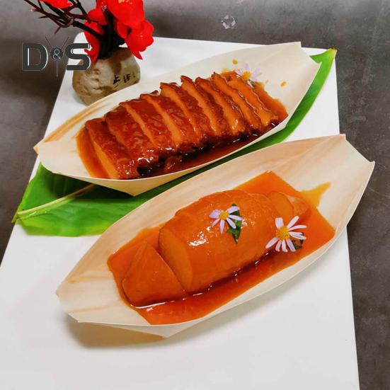 100ks Bezpečná servírovací nádoba na sushi Multifunkční Praktický Dezert Salát Předkrm Loď na servírování jídla