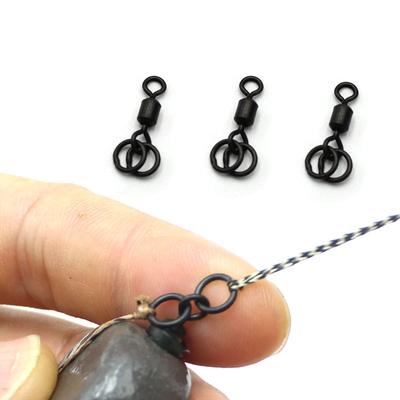 Doppio Anello Girevole Taglia 8 Terminale per Pesca alla Carpa Attrezzatura per Attrezzatura End Tackle Accessori per la Pesca alla Carpa per Carpa Rig Girevole a Cambio Rapido