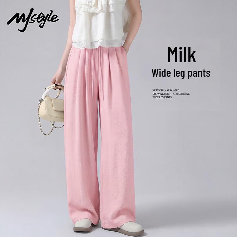 

MJ STYLE Women s Casual Wide-Leg Pants M
