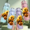 1PC Flying Bumble Bee Insect Animal Print 750ml Color Plastic Sports Water Bottle Leakproof Flip Straw Lid Suitable for Sports Office Home Use