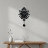 Silent Non-ticking Acrylic Wall Clock with Ornate Scrollwork for Bedroom Vintage