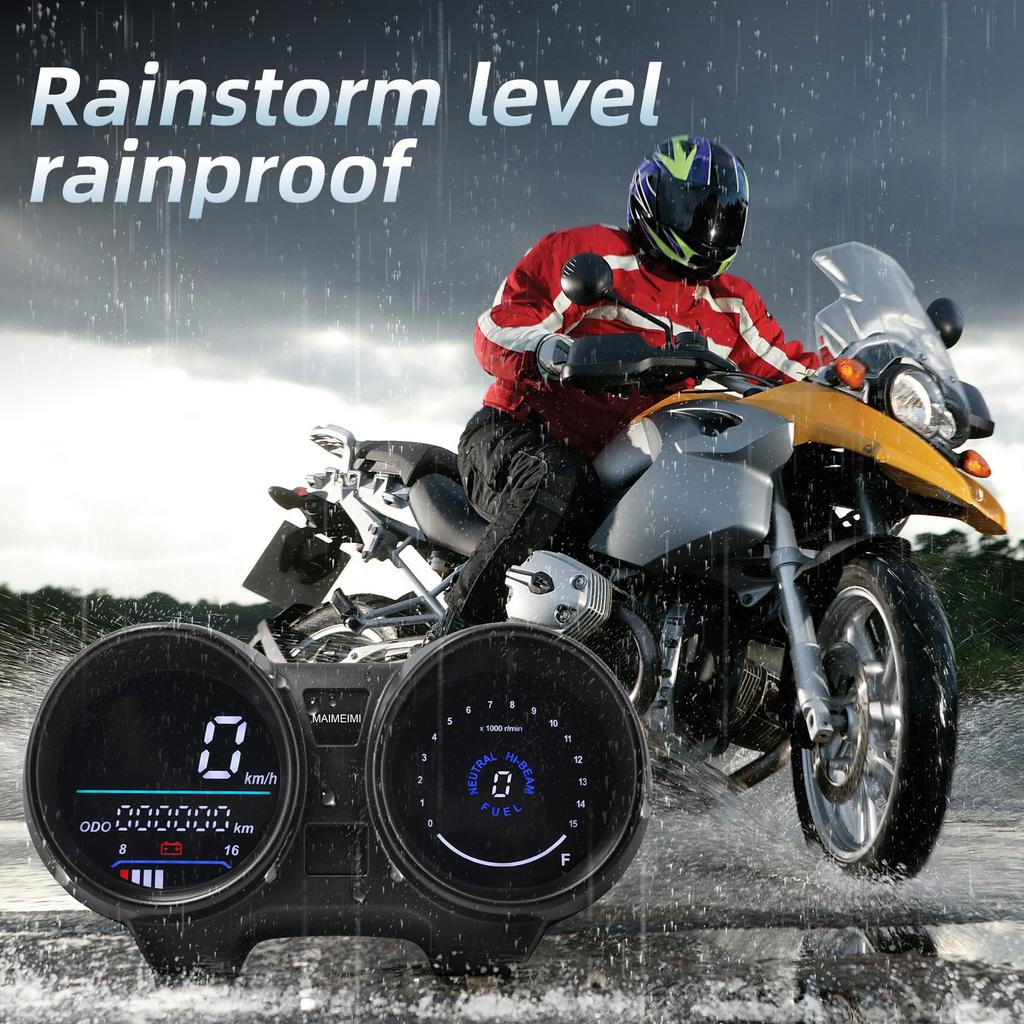 Für Brasilien Für TITAN 150 Für Honda Universal Tacho Drehzahlmesser Digitales Armaturenbrett Motorradinstrument LED Elektronik