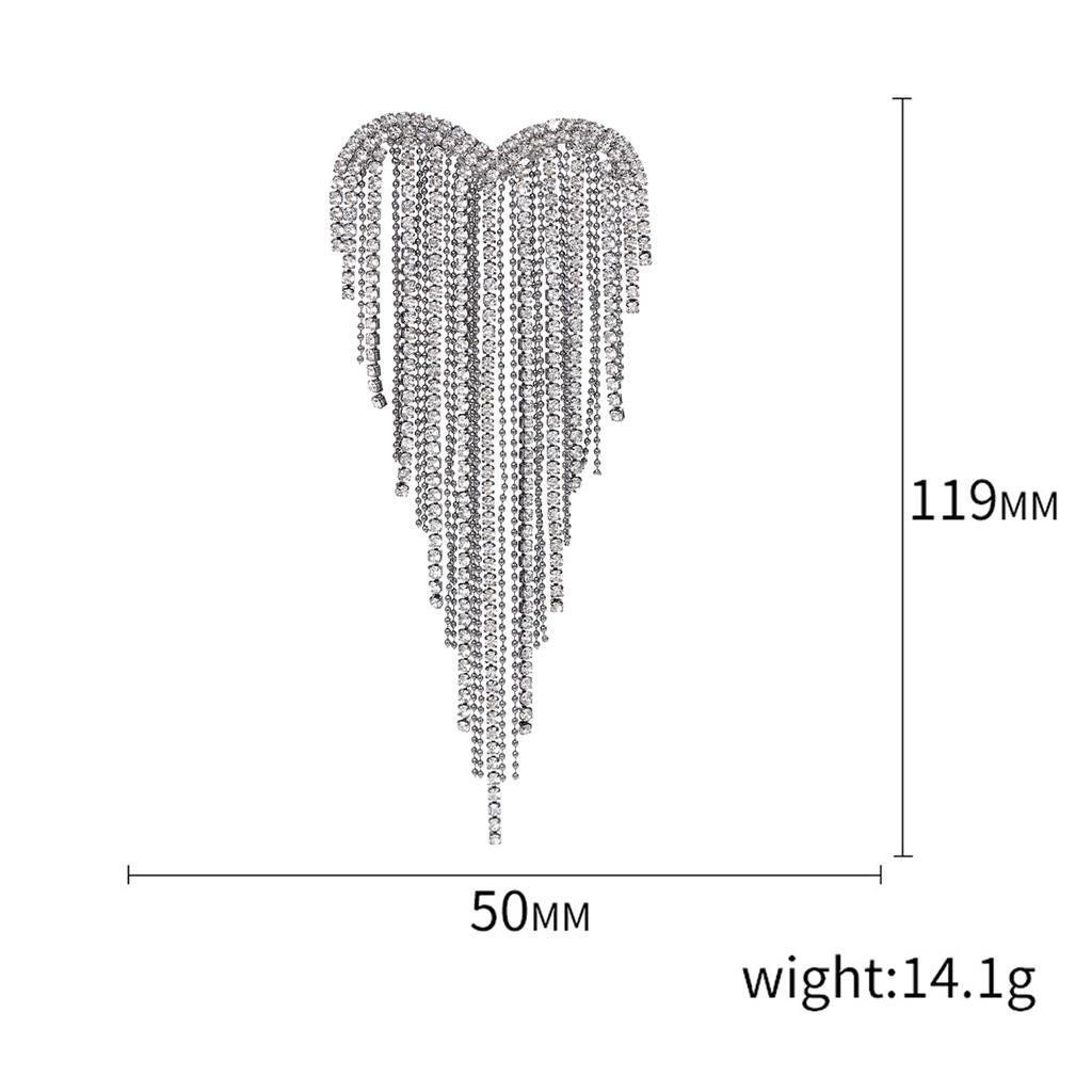 Stilvolle Strass Liebesbroschen für Damen Unisex Quaste Valentinstag Herz Anstecknadeln Bankett Party Rucksack Geschenke Schmuck Accessoires