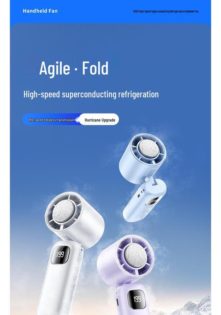 2026 Handheld High-Speed Mini Fan: Silent Cooling for Summer and Dorm Use