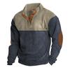 Autumn Winter New Men's Outdoor Corduroy Casual Stand Up Collar Long Sleeved Pullovers Daily Comfortable Versatile Fashionable Loose Pullovers