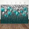 Gray Flash Blue Balloon Diamond Theme Banner Background, Children's Birthday Party, Home Decoration Photography Background Cloth
