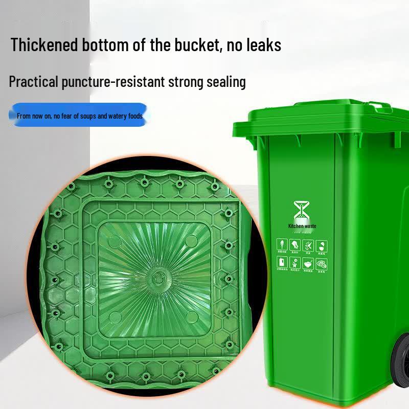 Heavy-Duty Outdoor Classified Trash Can with Wheels