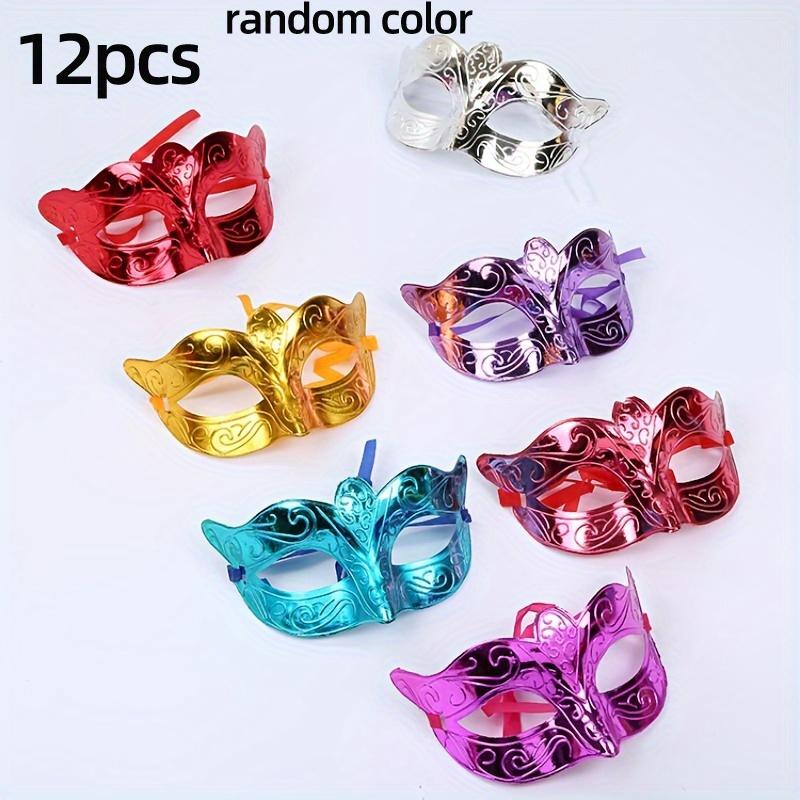 

12 шт. филигранных венецианских масок для маскарада, элегантный дизайн для праздничного мероприятия без электричества, карнавал, Хэллоуин, Марди Гра, 12pcs
