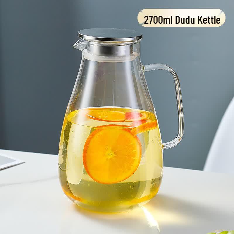 Chaxun Dudu High Borosilicate Glass Cold Brew Tea Pot - 2700ML (2-Pack)