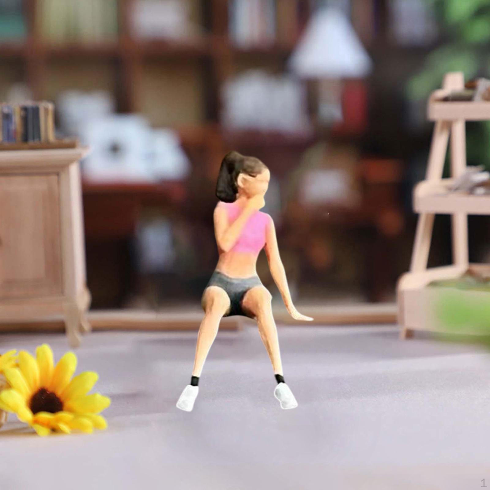 

1/64 Диорама Коллекция Стильных Фигурок Расписанные Вручную Полимерные Миниатюрные Фигурки Модель Людей Style B