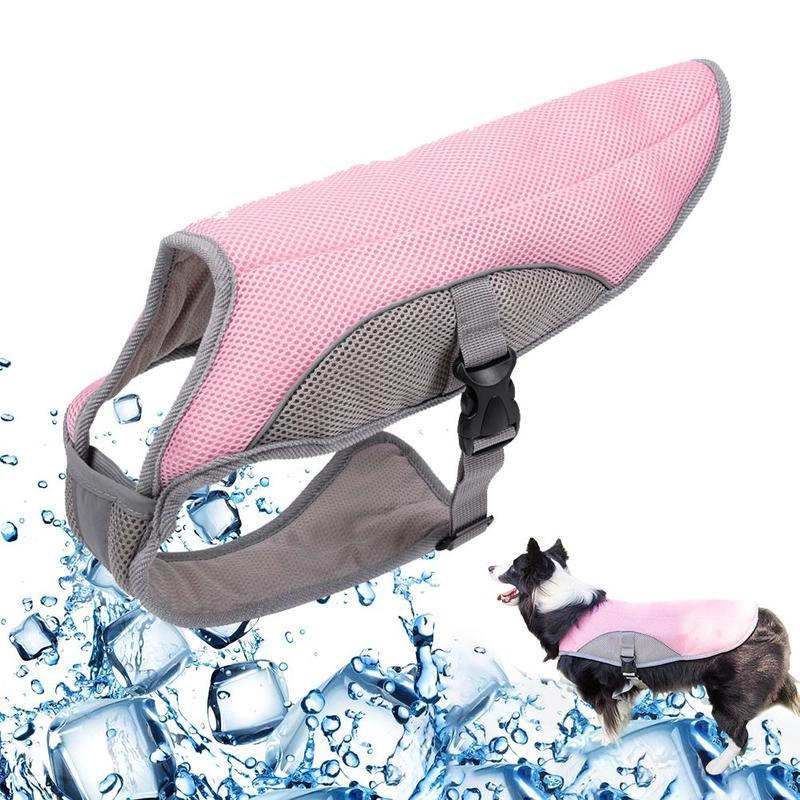 Soft Ventilate Summer Dog Cooling Vest Pet Cooling Harness for Dogs Adjustable Reflective Quick Release Pet Dog Clothes
