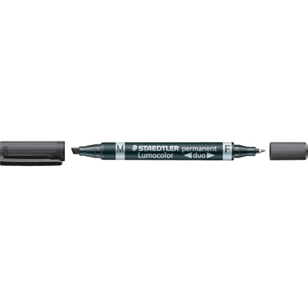 Staedtler Lumocolor Permanent Marker 348 B9 Duo Refillable 0.6mm 1.5-4mm Black