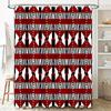 Modern Red White Geometric Shower Curtain Set Striped Bath Decor Water-Resistant Fabric Perfect For Bathroom Multiple Sizes Avai
